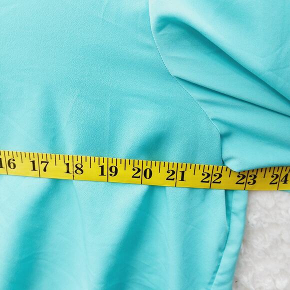 Blouse Chico 3 Tie Front Aqua Chic Relaxed Breezy Summercore Lagenlook Soft Girl - Picture 3 of 9